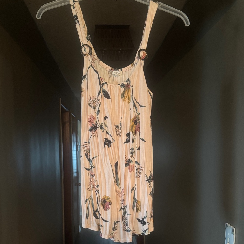 Maurices Floral Tank Top - Cream with Multicolor Print